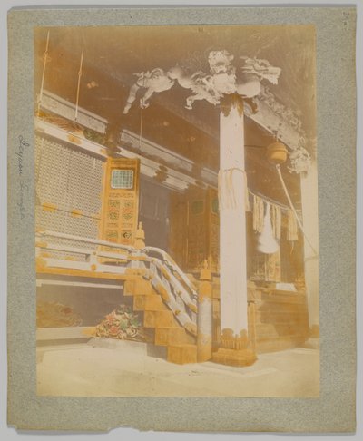 Tōshō-gū, Nikko, Japan (handfärgat svartvitt foto) av Japanese Photographer