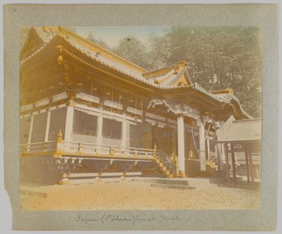 Tōshō-gū, Nikko, Japan (handfärgat svartvitt foto) av Japanese Photographer