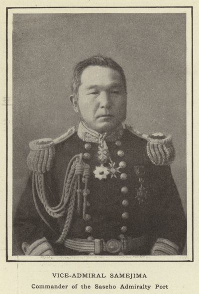 Viceamiral Samejima, befälhavare för Sasehos amiralitetshamn av Japanese Photographer