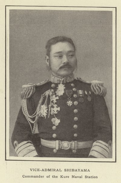 Viceamiral Shibayama, befälhavare för Kure Naval Station av Japanese Photographer