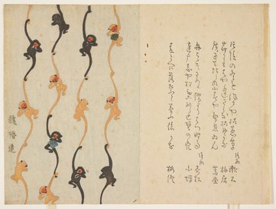 (Monke ys), 1836 av Matsukawa Ryu_Chin av Japanese School