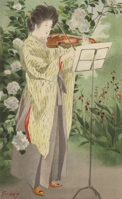 En japansk skolflicka (chromolitho) av Japanese School