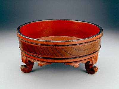 Handfat som användes för en buddhistisk handtvättsceremoni, 1345 eller 1406 (lackerat trä) av Japanese School