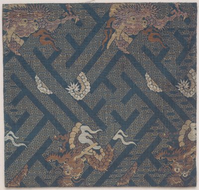 Buddhistiska Tempel Inredning Tyg, Ett Omslag Till En Sutra, Fragment av Japanese School
