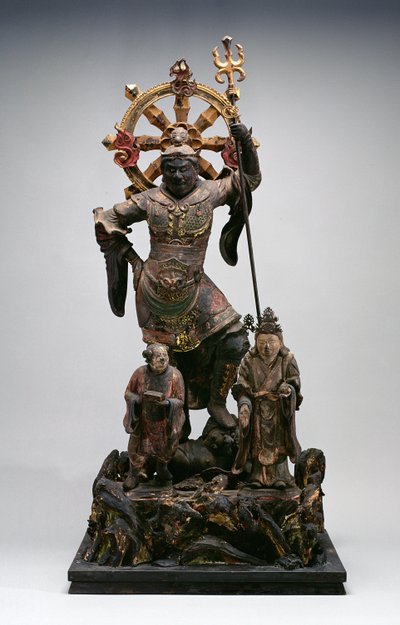 Figur av en Guardian Deity, Kamakura-period, 1100-1300-talet (trä) av Japanese School