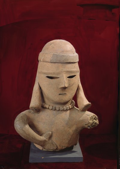 Haniwa figur, 250-550 (röd lergods) av Japanese School