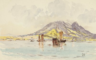 ho-up-shan sett från ta-李恩-wan (förutom RO film litho) av Japanese School