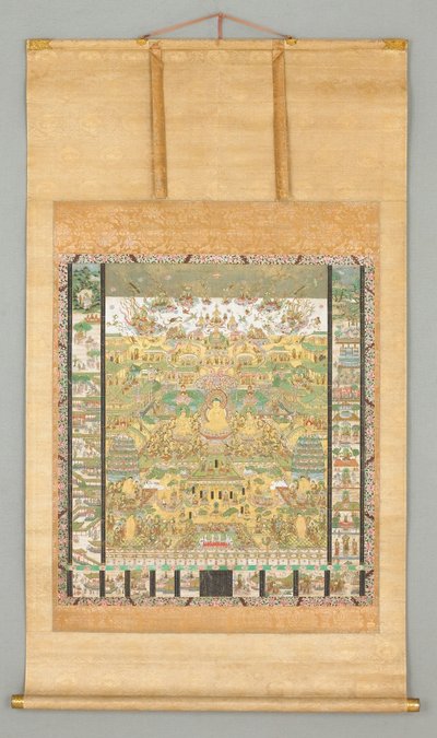 Illustration av kontemplations-sutran
(Taima Mandara) av Japanese School