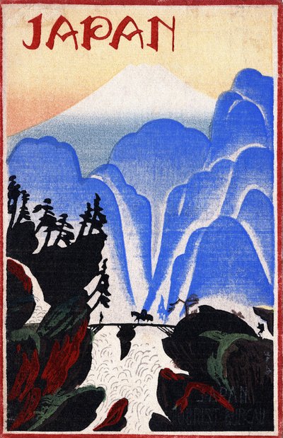 Landskap i Japan. Målning, Japan av Japanese School