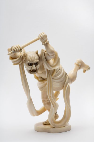 Okimino i form av en demon som håller i en pinne av Japanese School