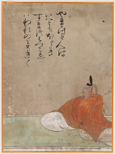 En av Sanjurokkasen, albumblad (bläck på papper) av Japanese School