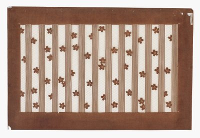 Pappersstencil (katagami), sent 1800-tal (Mulberry barkpapper behandlat med persimon juice och sidentråd) av Japanese School