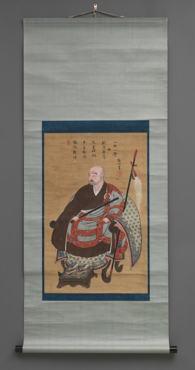 Porträtt av en Zen-präst av Japanese School