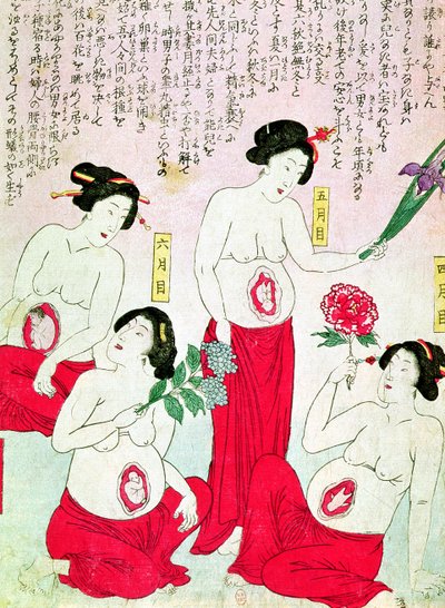 Gravida kvinnor, 1881 av Japanese School