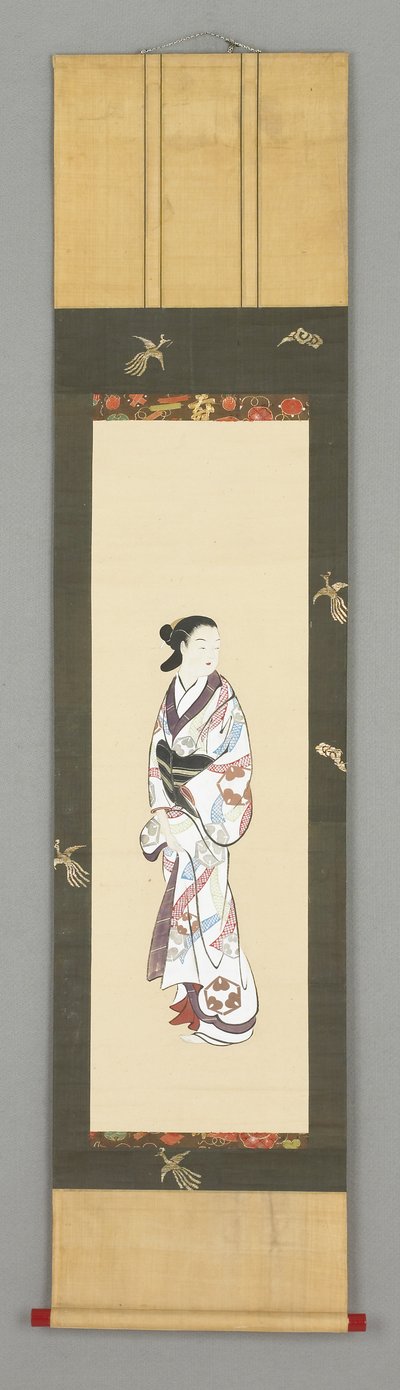 Stående figur av en kvinna, omkring 1800 av Japanese School