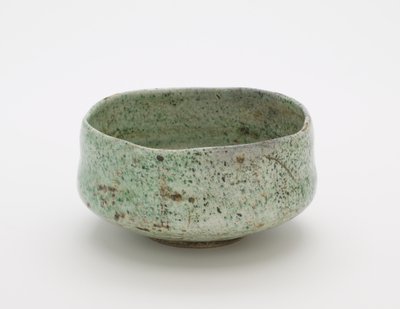 Teskål med falsk Raku-sigill, okänd Raku-verkstad av Japanese School