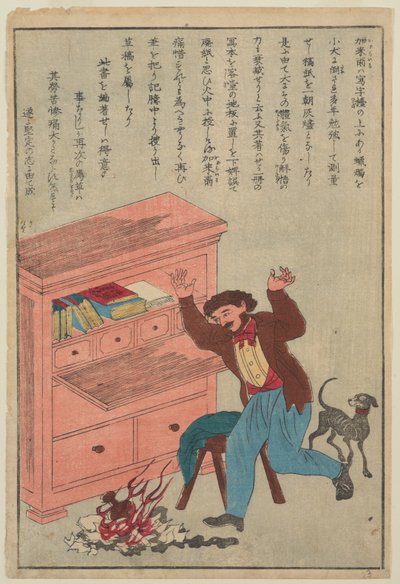 Thomas Carlyle, från serien Lives of Great People of the Occident, c.1870 av Japanese School