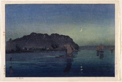 Tonegawa River (träblock i färg) av Japanese School