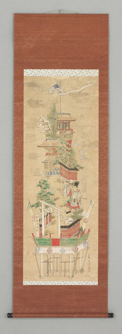 Ukiyoye Scene, tidigt 1800-tal (hängande rulle) av Japanese School