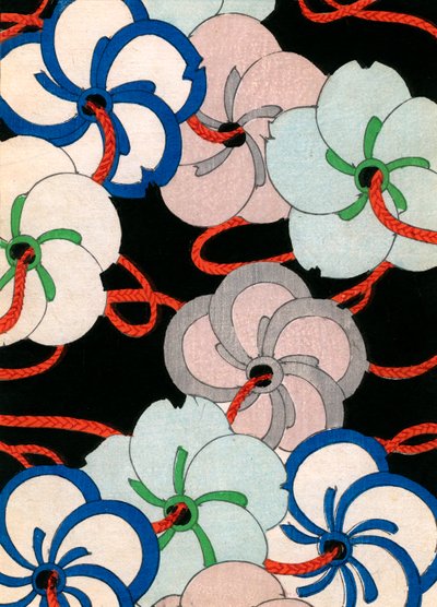 färgträtryck av Camellia Ornaments av Japanese School