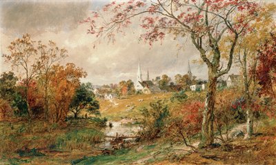 Höstlandskap, Saugerties, 1886 av Jasper Francis Cropsey