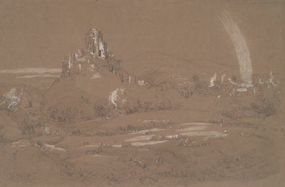 Korfu slott och stad från Cromwell Trenches av Jasper Francis Cropsey