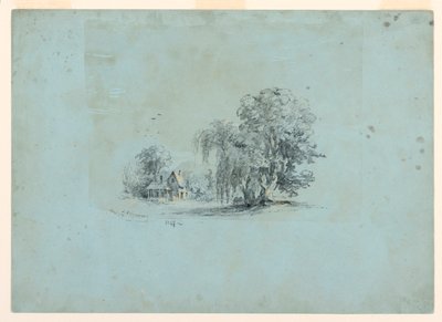 Teckning, lantlig scen, 1847 av Jasper Francis Cropsey