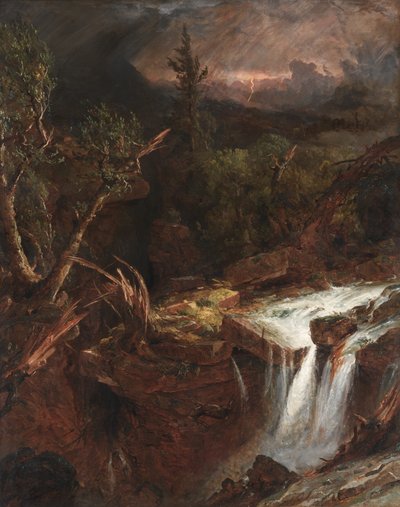 The Clove - En stormscen i Catskill Mountains av Jasper Francis Cropsey