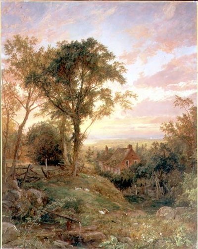 The Old Home, Warwick, New York av Jasper Francis Cropsey