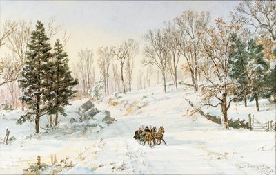 Vinter på Ravensdale Road, Hastings-on-Hudson av Jasper Francis Cropsey