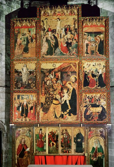 Altare från det kungliga kapellet Saint Agueda, Barcelona av Jaume Huguet