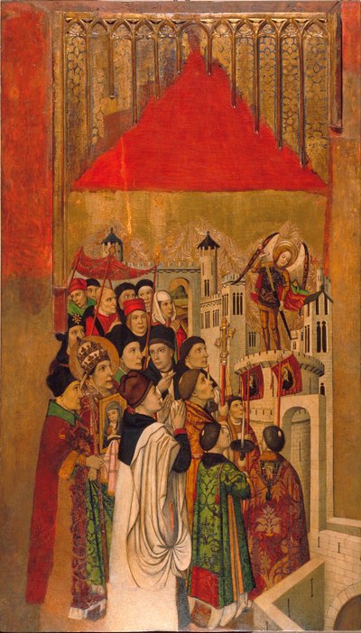 Uppenbarelse av Saint Michael på Chateau Saint Ange av Jaume Huguet