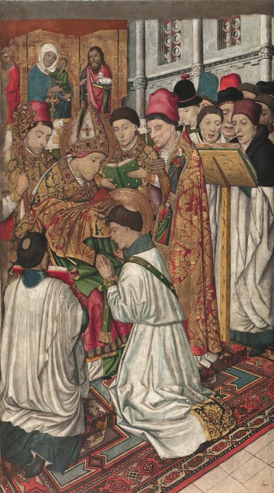 Saint Vincent ordinerad av Saint Valerius av Jaume Huguet