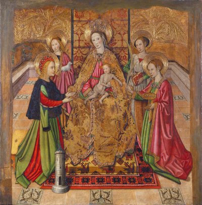 Jungfru Maria och helgon av Jaume Huguet