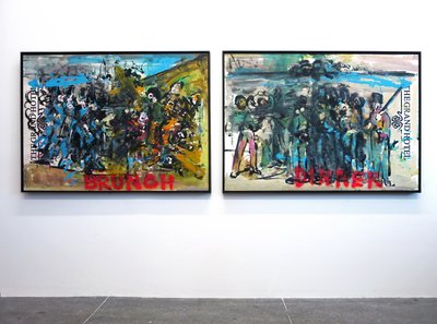 The Execution Of History, 2010 (blandteknik på akvarellpapper monterat på panel med recept på baksidan) av Jay Batlle