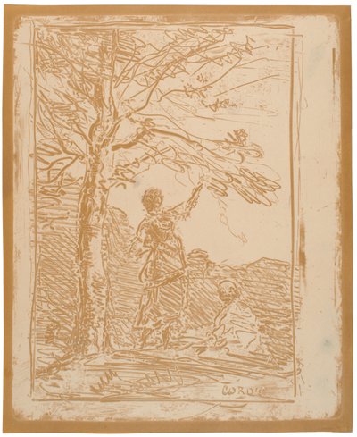 Döden och flickan av Jean-Baptiste-Camille Corot