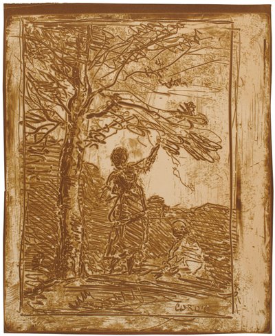 Döden och flickan av Jean-Baptiste-Camille Corot