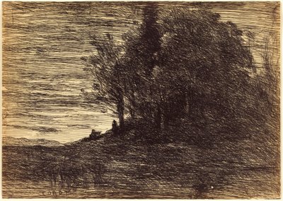 Eremitens skog av Jean-Baptiste-Camille Corot
