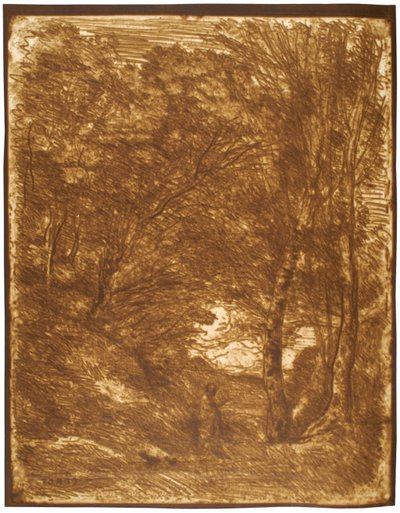 Horatius trädgårdar av Jean-Baptiste-Camille Corot