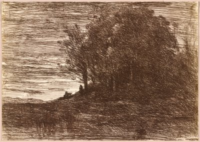 Eremitens skogar, eller stränderna vid Trasimenosjön av Jean-Baptiste-Camille Corot