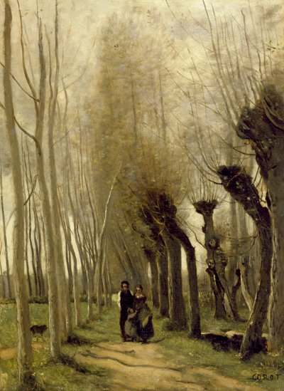 The Willows of Marissel av Jean-Baptiste-Camille Corot