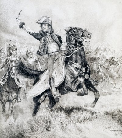 Ridsporträtt av Antoine Charles Louis Lasalle (Metz, Frankrike av Jean-Baptiste Edouard Detaille