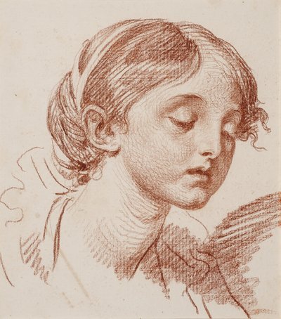 Huvud av en flicka av Jean-Baptiste Greuze