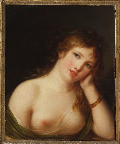 Porträtt av en ung kvinna av Jean-Baptiste Greuze