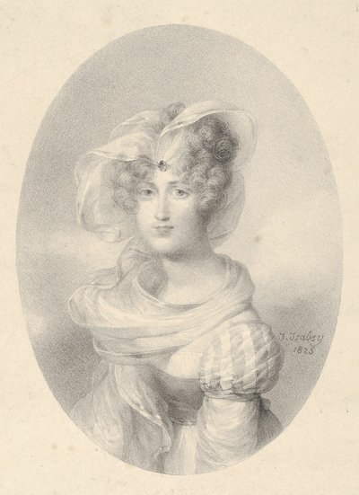 Porträtt av Madame Ditte-Harmite av Jean-Baptiste Isabey