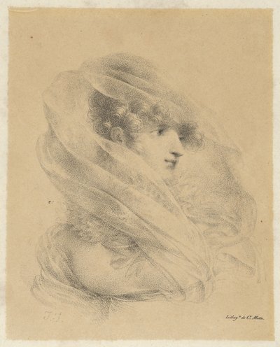Porträtt av Mademoiselle Ledieu av Jean-Baptiste Isabey