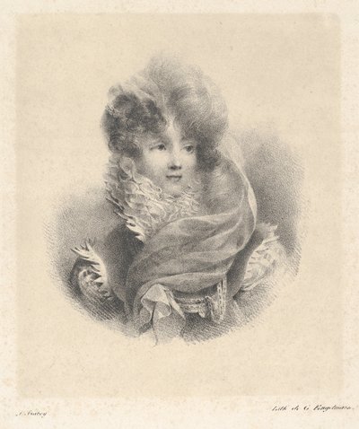 Porträtt av Mademoiselle de Pavant av Jean-Baptiste Isabey