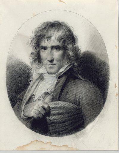 Porträtt av konstnären Joseph Chinard av Jean-Baptiste Isabey