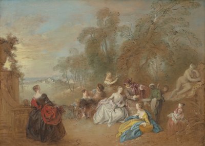 På terrassen av Jean-Baptiste Joseph Pater