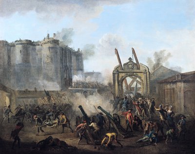 Stormningen av Bastiljen den 14 juli 1789 av Jean Baptiste Lallemand